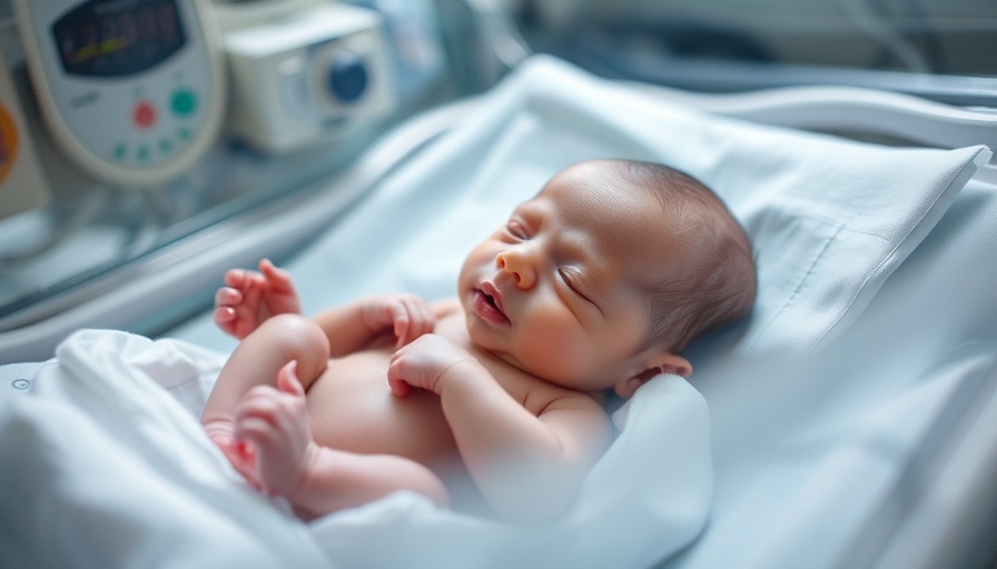 Premature newborn in Gaza hospital receiving critical care during health crisis.