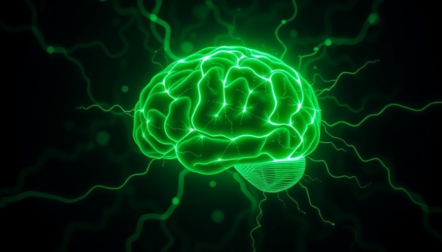 Futuristic glowing brain representing manifest money concept, vibrant energy.