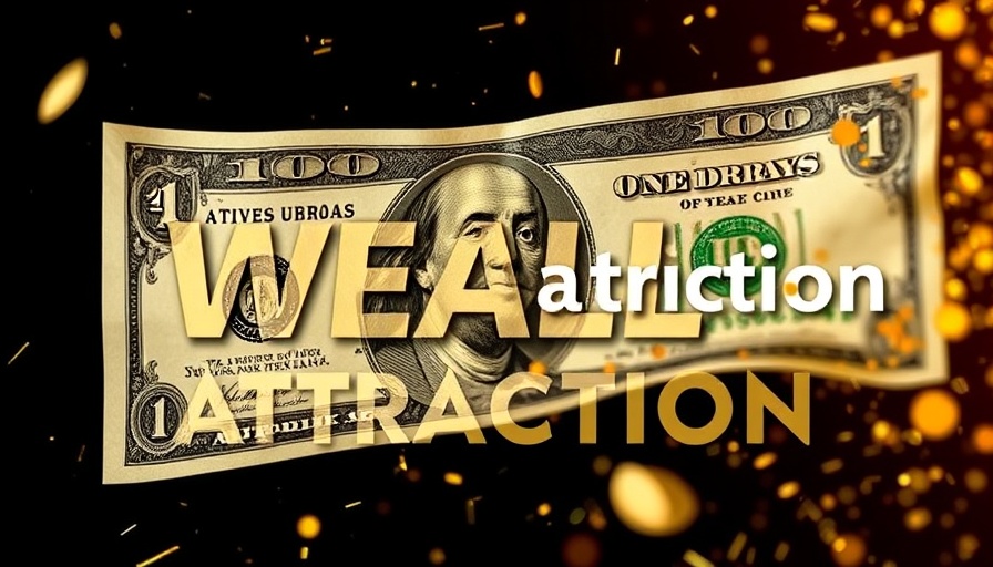 Manifest money with dynamic dollar bill and amplifier text.