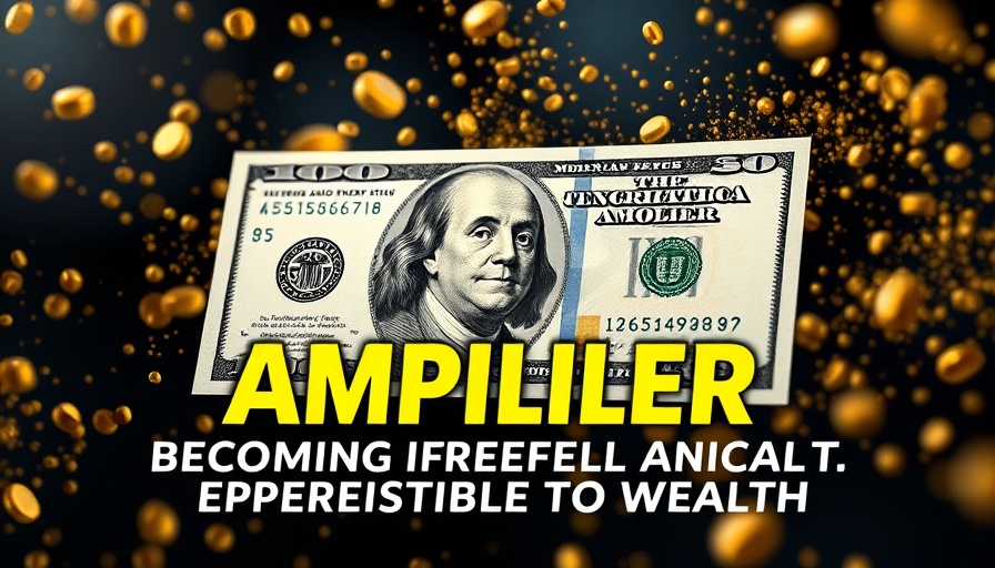 Manifest money frequency concept with glowing text and hundred-dollar bill.