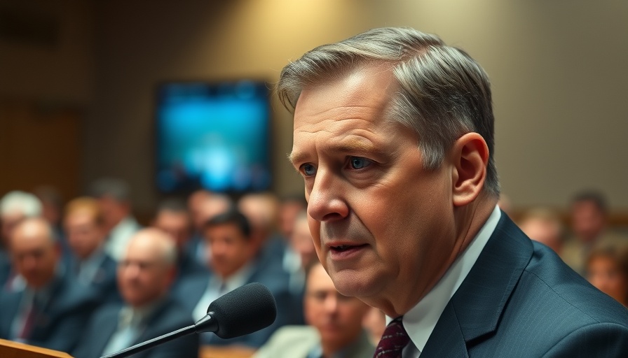 Official at podium during FBI Epstein investigation leadership crisis.