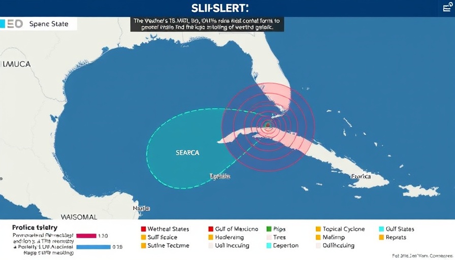 Orlando News: Weather alert map with tropical trajectory.
