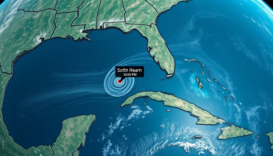 Map showing storm path for Orlando weather updates.