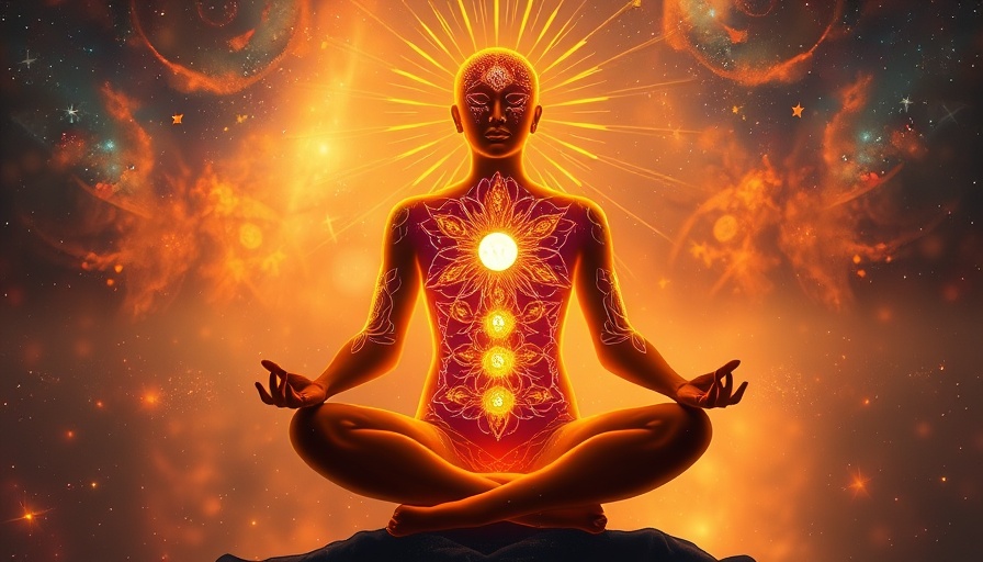 Chakra meditation with vibrant energy, manifest money out of thin air concept.