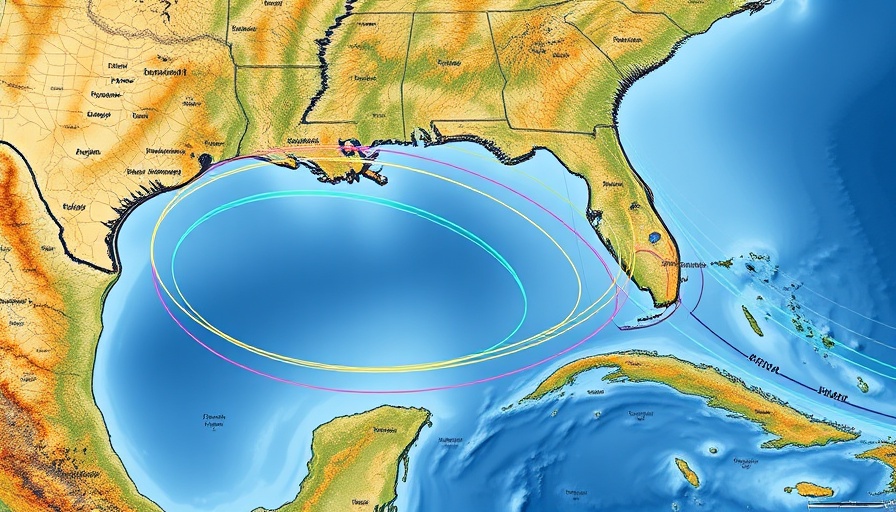 Central Florida Weather Updates map of tropical wave paths.