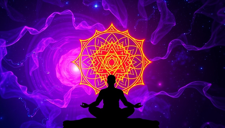 Sri Yantra symbol and cosmic background for manifesting money