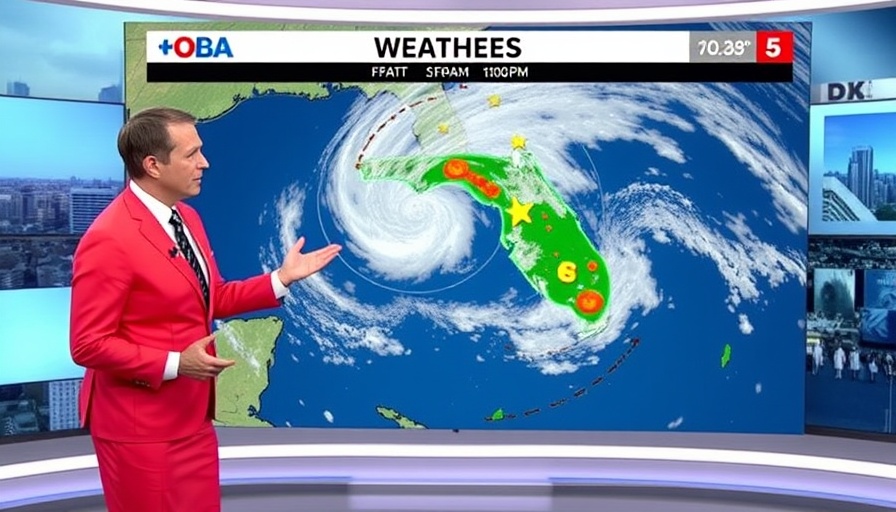 Florida storms today covered on TV weather forecast.