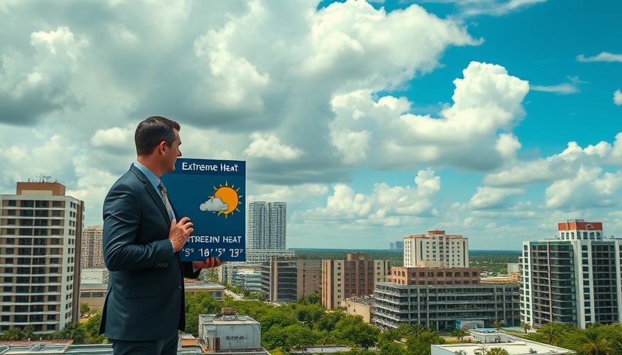 Extreme Heat Warning Central Florida weather forecast display.