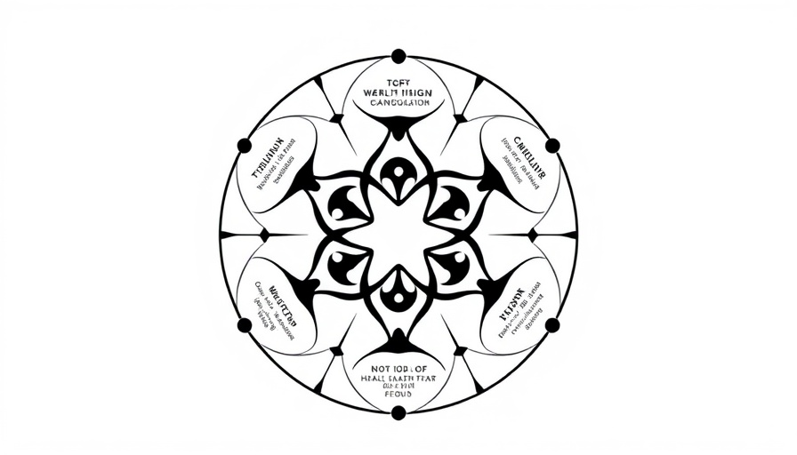 Circular diagram of seven steps for wealth, love, purpose.