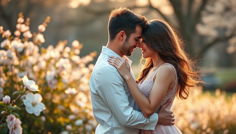 Worthy of Love: Romantic couple embracing in a serene park setting.