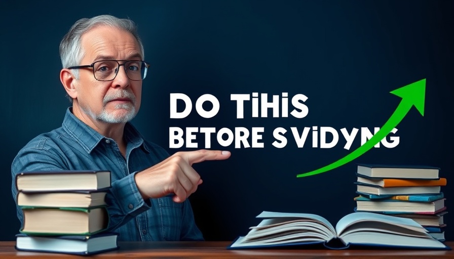 Design SMART Learning Routine concept with focused man and books.