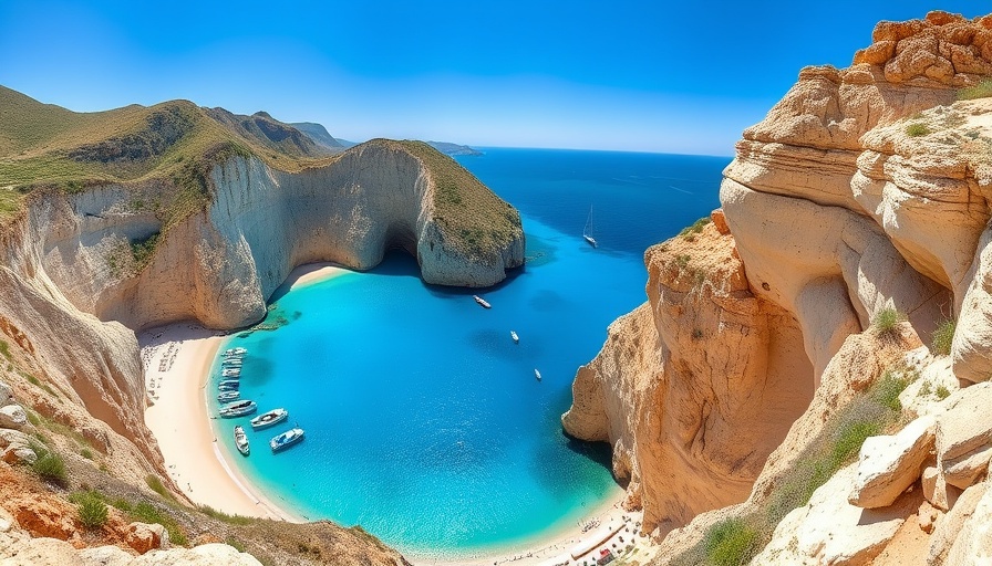 Navagio Beach travel destination, stunning coastal view.