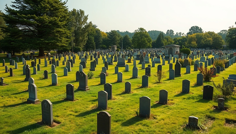 Cemetery with numerous gravestones, unmarked graves feared.