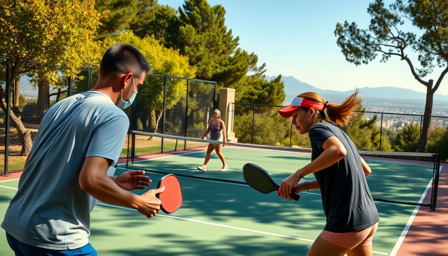 People playing pickleball outdoors, related to noise controversy.