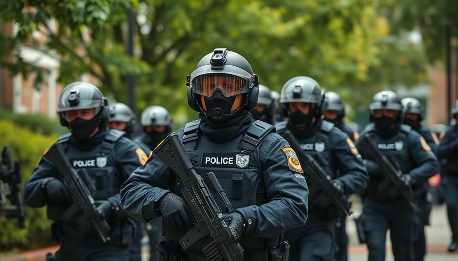 Officers responding to active shooter hoaxes at universities.