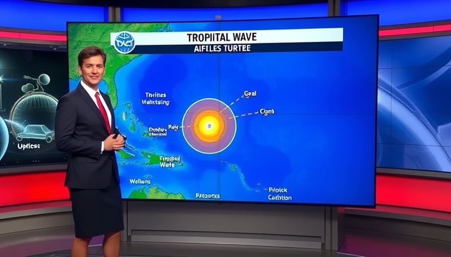 Tropical Wave Update by Weather Presenter in Studio.