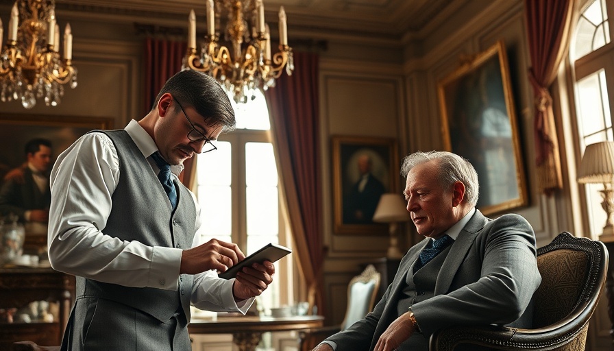Guillermo del Toro's Frankenstein scene in a Victorian room with two men.