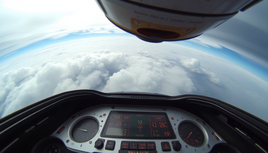 SpaceX test flight view through clouds with flight statistics.