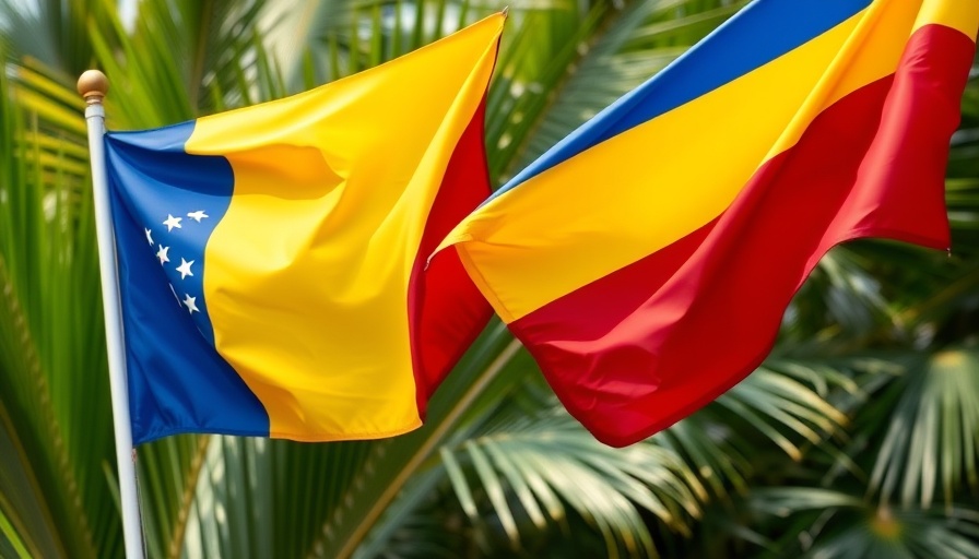 Venezuelan flags symbolizing protections for Venezuelans in the US, waving in the breeze.