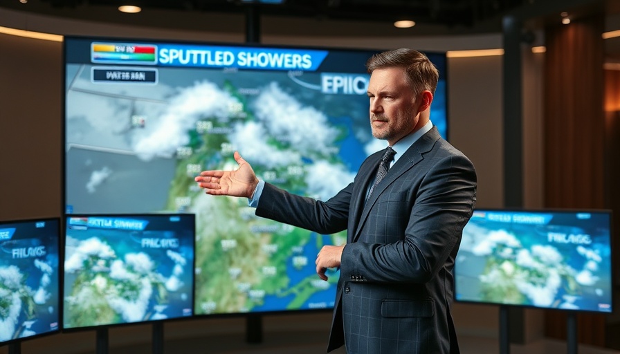 Scattered showers South Florida Labor Day weather forecast display.