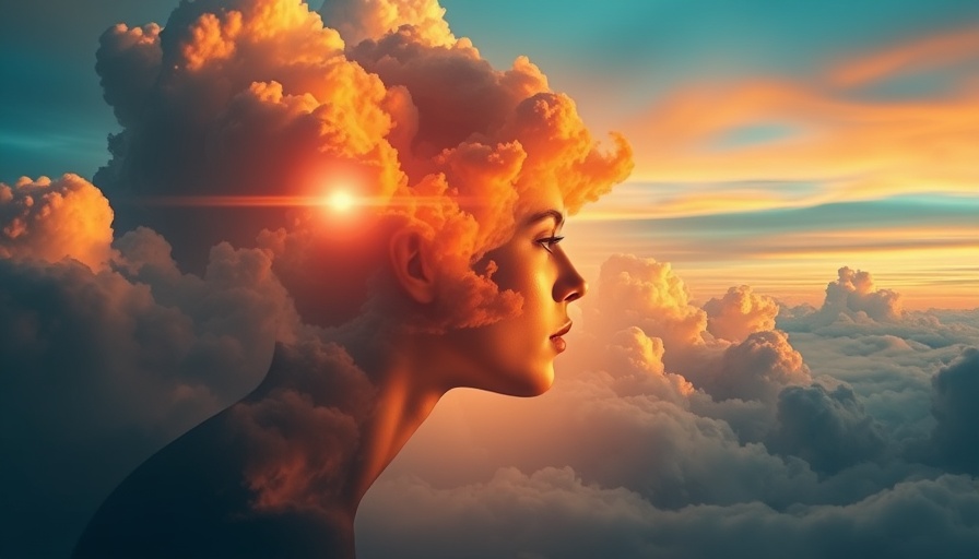 Ethereal cosmic face merging with clouds, representing abstract thought, suggesting manifesting money out of thin air