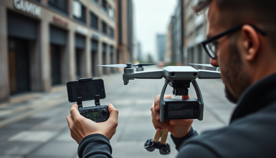 Person captures aerial footage of Vinh City with a drone.