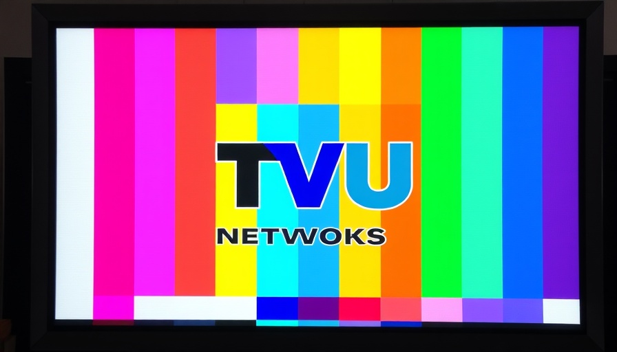 Colorful TV test pattern with TVU logo for Orlando News.