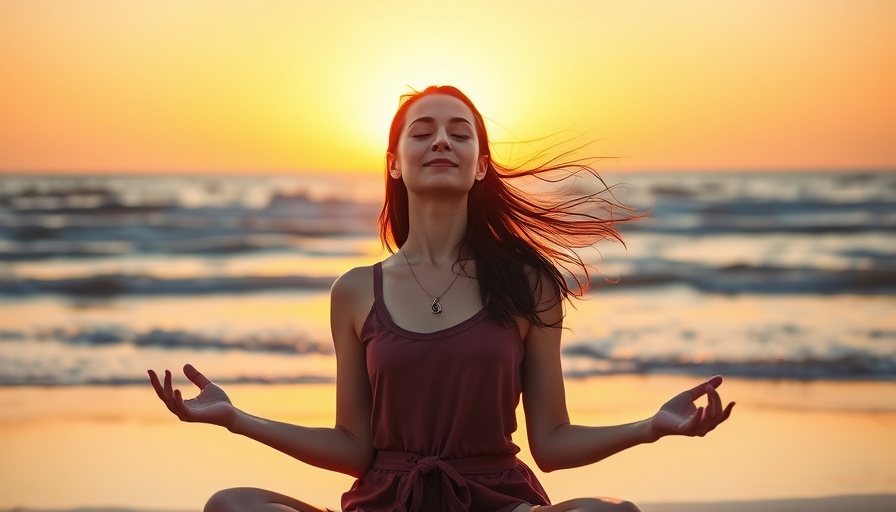 Mindful woman meditating at sunset, manifest the life you want.