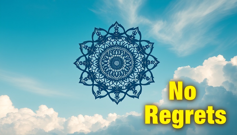 Manifest money out of thin air concept with mandala and clouds.