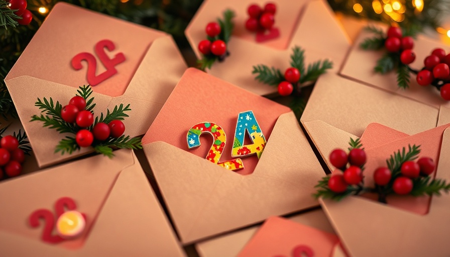 2025 UK Crystal Advent Calendars with festive envelope design.