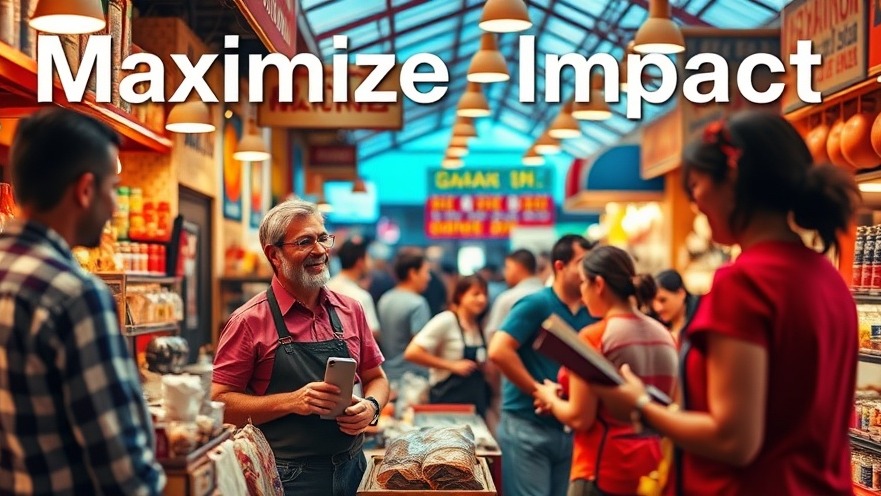 Local business owner in vibrant market showcasing marketing for small business Australia.