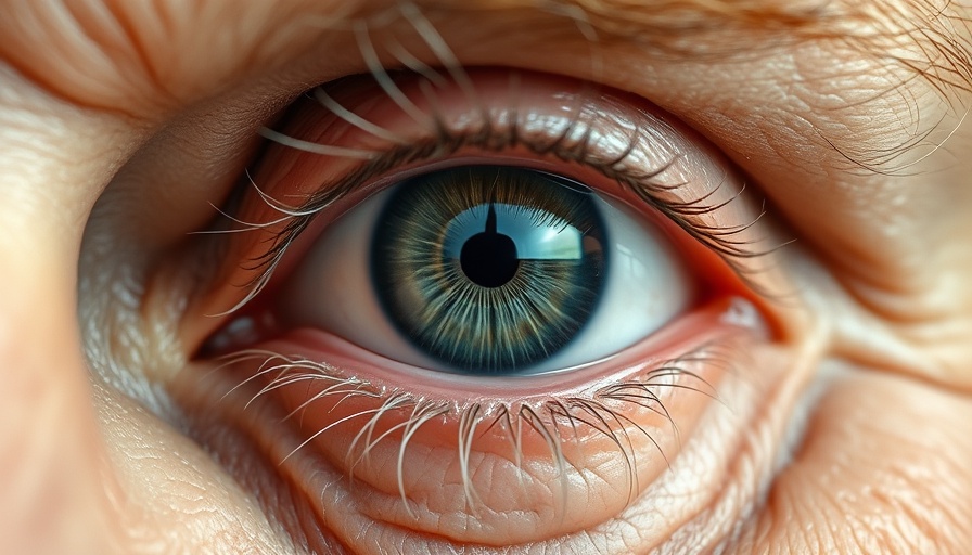 Close-up sequence of aging eye showing vision changes.