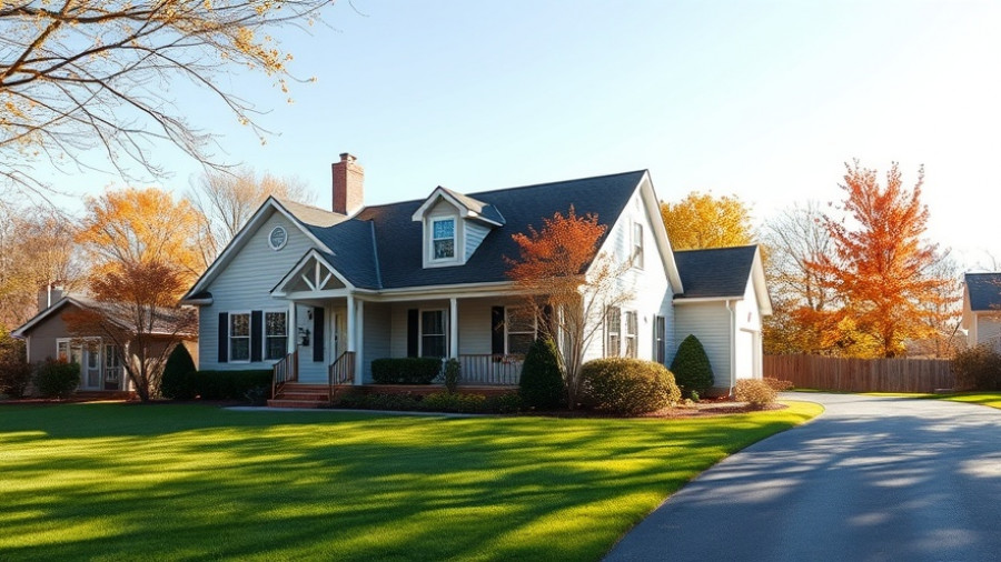 Suburban home showcasing fall maintenance checklist elements