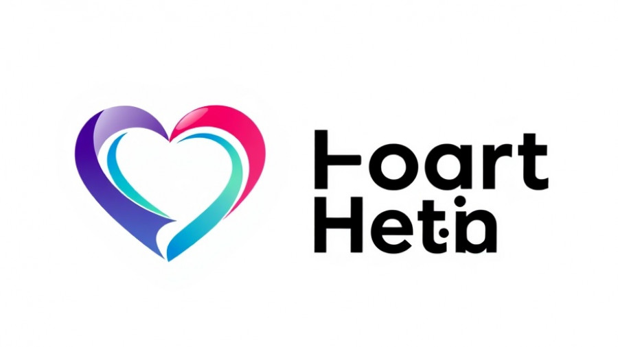 Colorful logo with heart shape and text on white background.