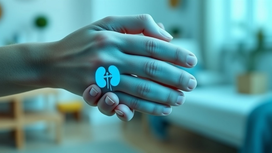 Symbolic hands expressing support with American Kidney Fund logo