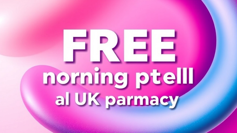 Abstract design highlighting free morning-after pill availability in UK.