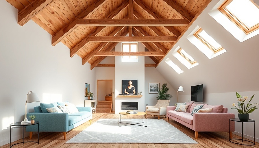 Modern attic conversion ideas with skylights and cozy decor.