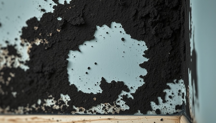 Black mold infestation highlighting necessity of mold inspections.