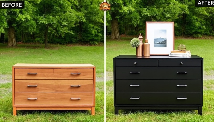 Free Dresser Makeover: before and after transformation.