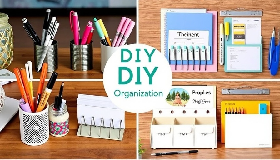 Creative DIY Dollar Store Organization Ideas for home or office.