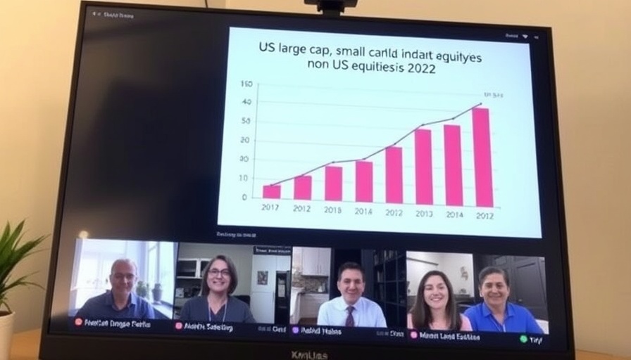 Market Performance Insights 2024 graph in virtual meeting.