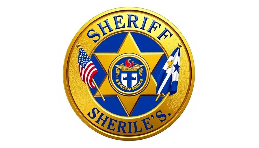 Oconee Sheriff’s official emblem featuring flags and state symbols.