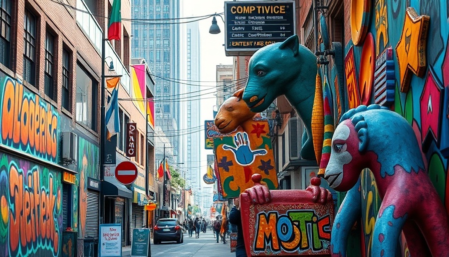Pendleton Creative Placemaking Initiative vibrant street art installation.