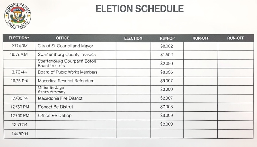 Cherokee County 2025 election schedule for November 4th.