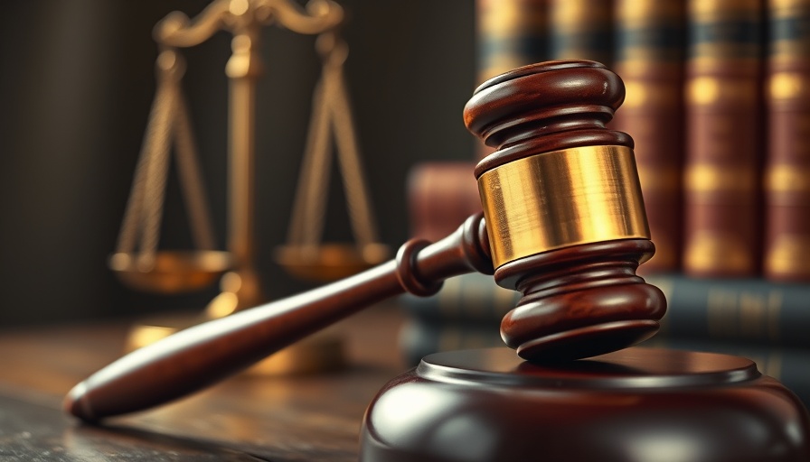 Close-up of judge's gavel representing Greenville County EMS lawsuit.