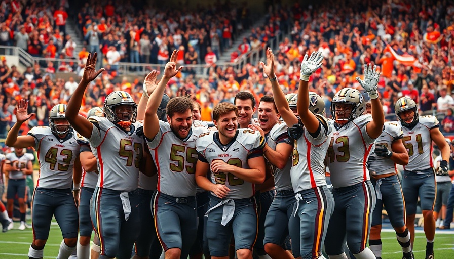 SEC Special Teams Player of the Week with teammates celebrating victory.