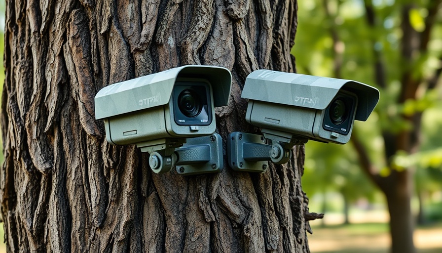 Security cameras in Augusta city park for monitoring usage.