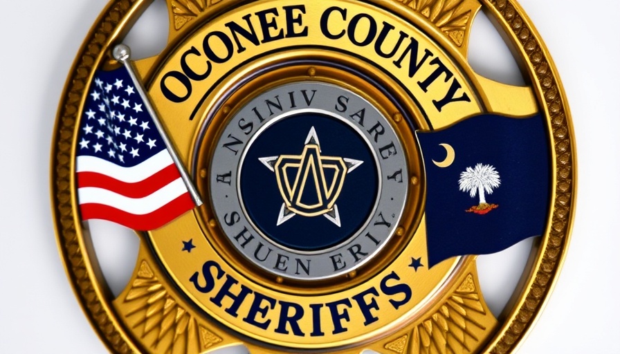 Oconee County Sheriff's Office badge with anniversary seal