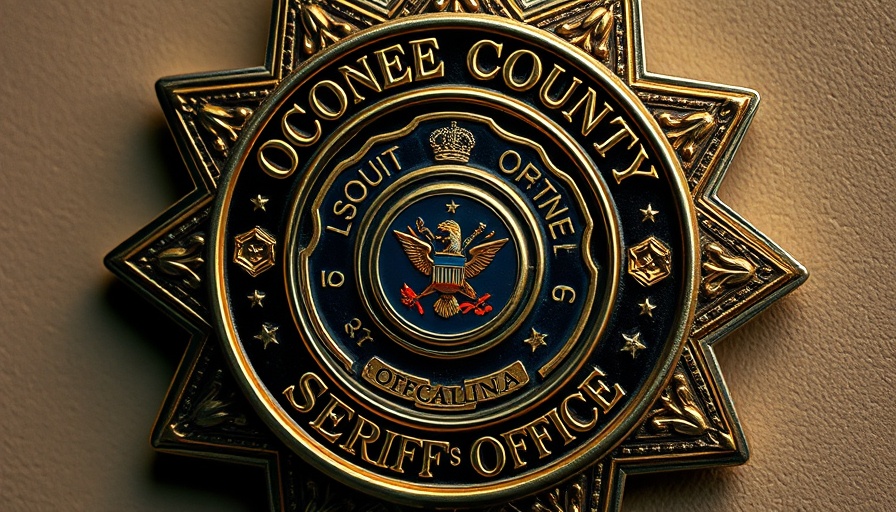 Official Oconee County Sheriff's badge emblem.
