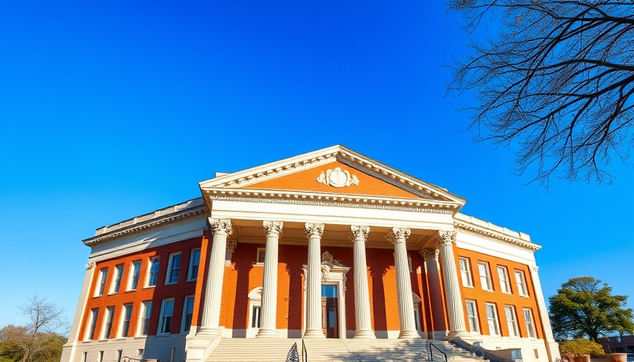 Majestic courthouse representing educational equity in South Carolina